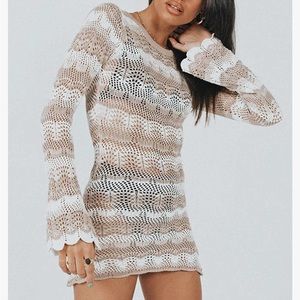 Beach knitted coverup dress